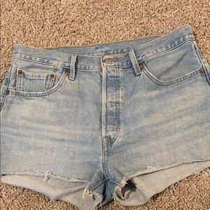 Levi's Light Blue Jean Shorts